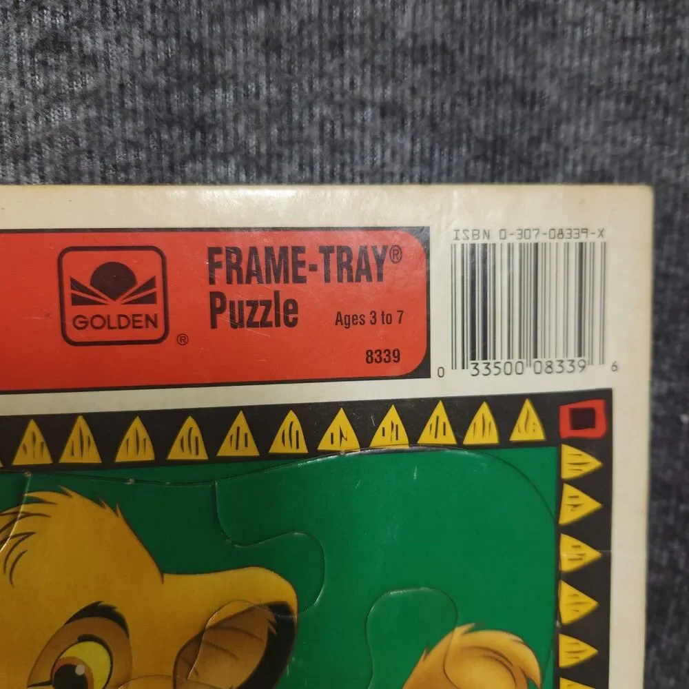 Disney Lion King Mufasa Barney The Dinosaur Puzzle Patch Picture Puzzles Lot